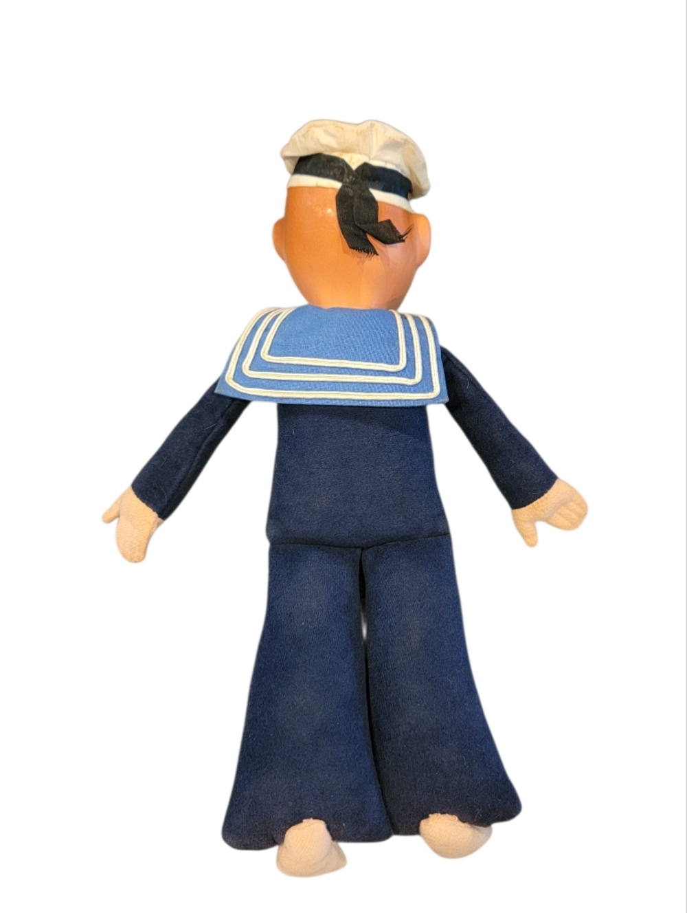 Vintage Sailor Doll Nautical Figure 12” Cloth Body Hard Head - Picture 4 of 5